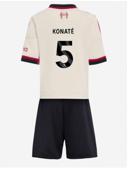 Liverpool Ibrahima Konate #5 Replika Borta Kläder Barn 2025-26 Kortärmad (+ byxor)